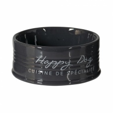 DUVO+ Миска для животных керамическая, "Happy Dog", черная