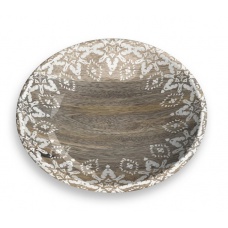 TARHONG Миска для животных "Moroccan Wood", древесная с рисунком, 13х13х2,8см (180мл)